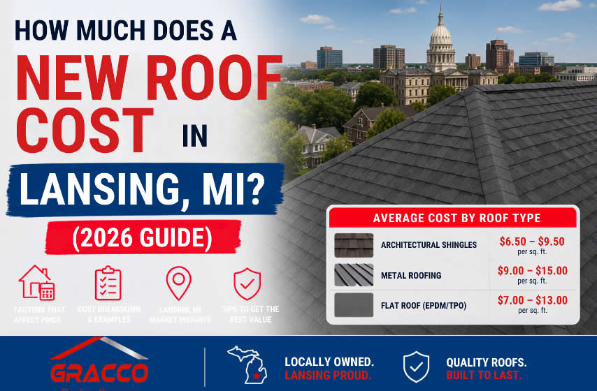How much does a new roof cost in lansing mi