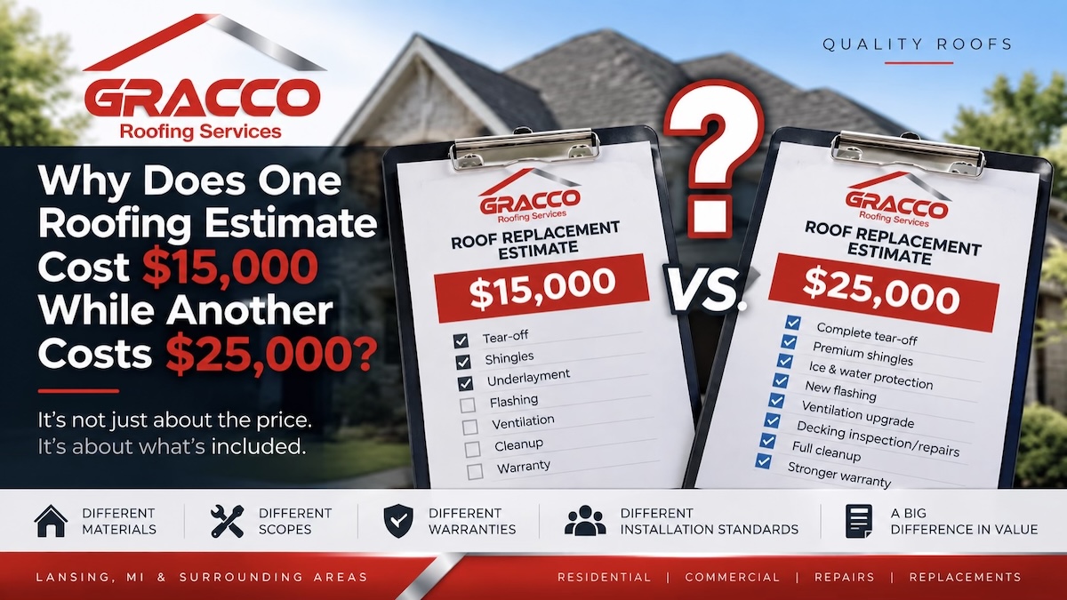 Why roofing estimates cost different amounts lansing mi
